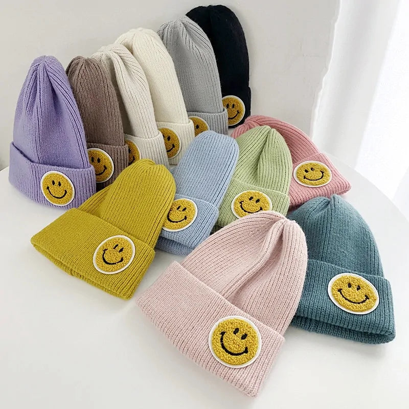 Smiley Face Warm Knitted Hat for Men And Women -  ADAB's Pet World