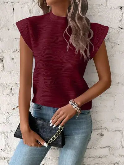 Terri Textured Cap Top